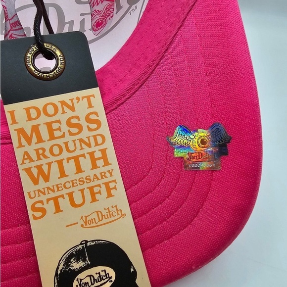 Von Dutch Hot Pink Flying Eyeball Wordmark Cap/ Trucker Hat | Limited | NEW/NWT! main image 4